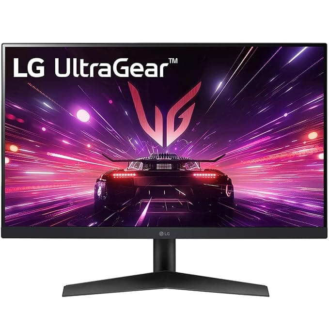 LG 27GS60F 68.5 cm(27 Inch) UltraGear FHD(1920x1080) IPS Gaming Monitor, 1ms, 180Hz, HDR10, sRGB 99%(Typ.), NVIDIA G-SYNC Compatible, AMD FreeSync, Anti-Glare, HDMI, DP, HP Out, Tilt Adjustable, Black
