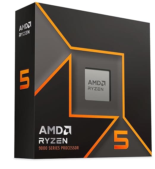 AMD Ryzen 5 9600X Desktop Processor with Integrated Radeon Graphics, 6 cores 12 Threads 32 MB Cache Base Clock 3.9GHz Upto 5.4GHz AM5 Socket, Memory DDR5 Up to 5600 MT/s, 65W TDP - 100-100001405WOF